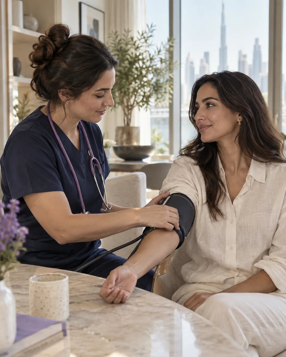 An example care visit at home